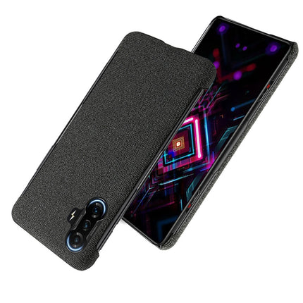 Woven Soft Fabric Case for Poco F3 GT Back Cover, Shock Protection Slim Hard Anti Slip Back Cover (Black)