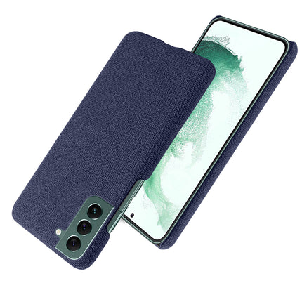 Woven Soft Fabric Case for Samsung Galaxy S22 Plus Back Cover, Shock Protection Slim Hard Anti Slip Back Cover (Blue)