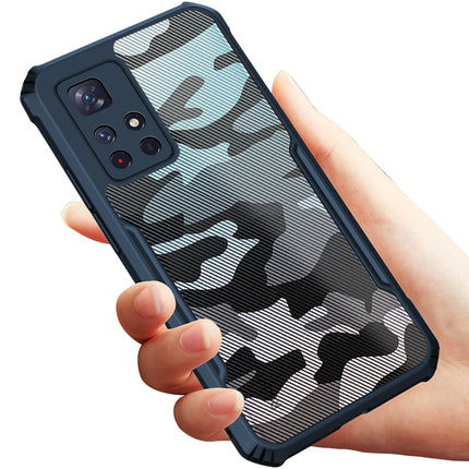 Beetle Camouflage for Redmi Note 11T (5G) Back Case, [Military Grade Protection] Shock Proof Slim Hybrid Bumper Cover (Blue)