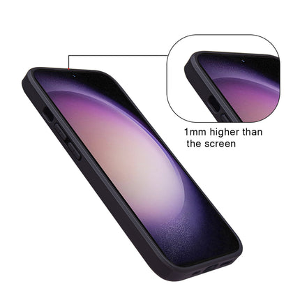 Mobizang Razor Wallet Back Case for Samsung Galaxy S23 | Slim PU Leather & Fabric Cover with Inbuilt Card Pocket (Brown)