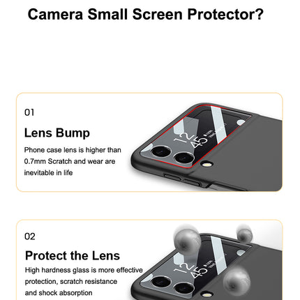 Mobizang Ultra Thin Back Case for Samsung Galaxy Z Flip4, Inbuilt Glass Window Back Cover, Black