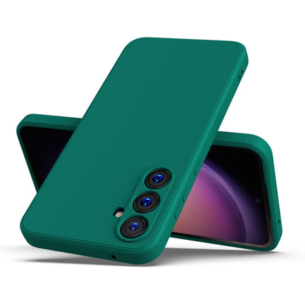 Mobizang Matte Protective Lens Flexible Back Cover for Samsung Galaxy S23 FE | Slim Silicone with Soft Lining Shockproof Full Body Bumper Case (Green)