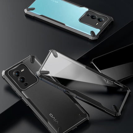 Mobizang Bull Back Cover for Vivo V25 Pro (5G) , [Military Grade Protection] Shock Proof Slim Hybrid Bumper Case (Black)