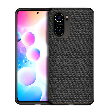 Soft Fabric Hybrid for Xiaomi Mi 11X Pro / Mi 11X Back Cover, Shockproof Protection Slim Hard Back Case (Black)
