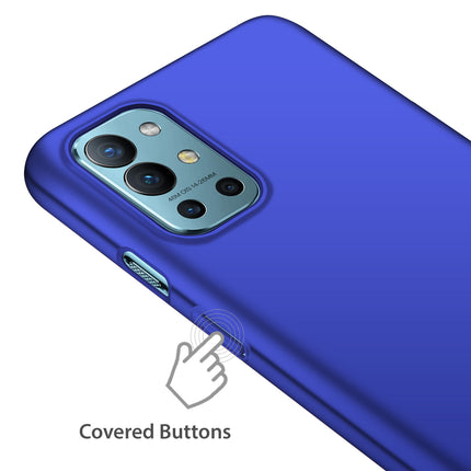 Silk Smooth Finish [Full Coverage] All Sides Protection Slim Back Cover For OnePlus 9R / One Plus 9R (Blue)