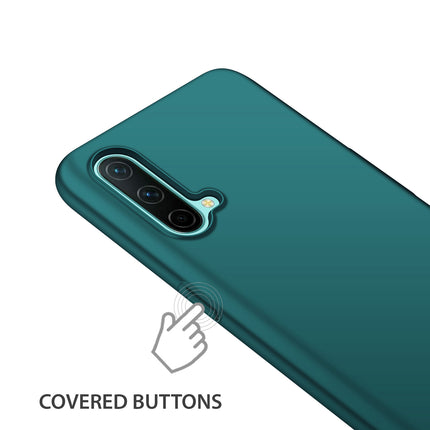 Silk Smooth Finish [Full Coverage] All Sides Protection Slim Back Case Cover for OnePlus Nord CE (5G) / One Plus Nord CE (5G) (Green)
