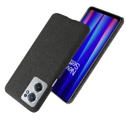 Woven Soft Fabric Case for OnePlus Nord CE 2 (5G) Back Cover, Shock Protection Slim Hard Anti Slip Back Cover (Black)