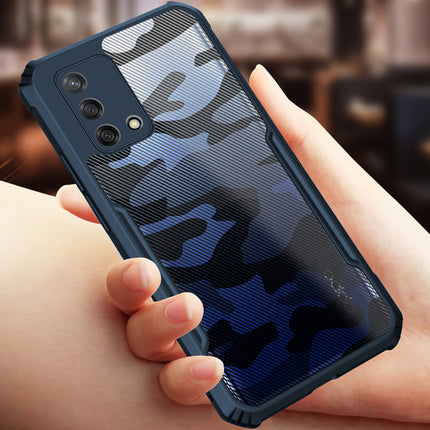 Beetle Camouflage for Oppo F19 Back Case, [Military Grade Protection] Shock Proof Slim Hybrid Bumper Cover (Blue)