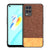 Soft Fabric & Leather Hybrid for Oppo A54 (4G) Back Cover, Shockproof Protection Slim Hard Back Case (Brown)