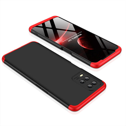 Double Dip Full 360 Protection Back Case Cover for Oppo A54 (4G) (Red,Black)