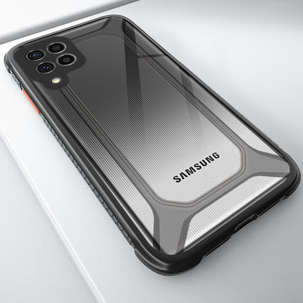 Unicorn for Samsung Galaxy F62 Clear Back Case, [Military Grade Protection] Shock Proof Slim Hybrid Bumper Cover (Black)