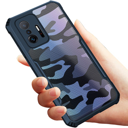 Beetle Camouflage for Xiaomi Mi 11T / Mi 11T Pro Back Case, [Military Grade Protection] Shock Proof Slim Hybrid Bumper Cover (Blue)