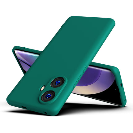 Mobizang Matte Lens Protective Shockproof Flexible Back Cover for Realme 10 Pro Plus Case | Slim Silicone with Soft Lining Shockproof Full Body Bumper (Green)