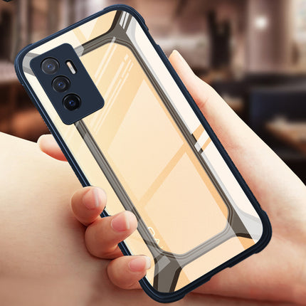 Mobizang Unicorn for Vivo V23E (5G) Clear Back Case, Shock Proof Slim Hybrid Bumper Cover (Blue)