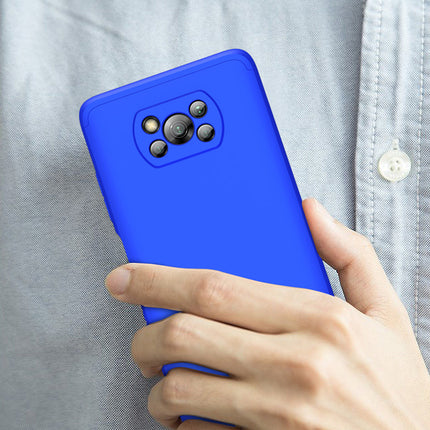 Double Dip Full 360 Protection Back Case Cover for Poco X3 Pro (Blue)