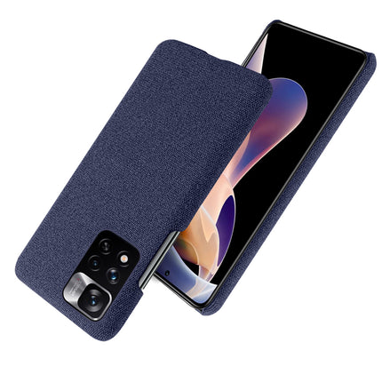 Woven Soft Fabric Case for Xiaomi 11i HyperCharge Back Cover, Shock Protection Slim Hard Anti Slip Back Cover (Blue)