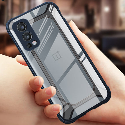 Unicorn for OnePlus Nord 2 (5G) / One Plus Nord 2 (5G) Clear Back Case, [Military Grade Protection] Shock Proof Slim Hybrid Bumper Cover (Blue)