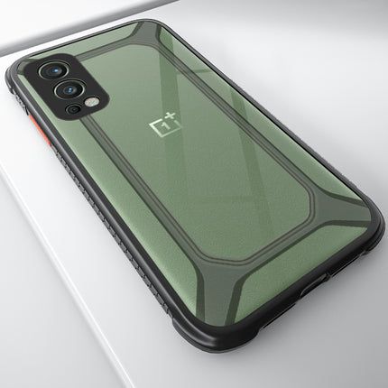 Unicorn for OnePlus Nord 2 (5G) / One Plus Nord 2 (5G) Clear Back Case, [Military Grade Protection] Shock Proof Slim Hybrid Bumper Cover (Black)