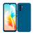 Matte Lens Protective Back Cover for Vivo V23E , Slim Silicone with Soft Lining Shockproof Flexible Full Body Bumper Case (Blue)