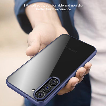 Mobizang Hawkeye Clear Back Cover for Samsung Galaxy S23 Plus | Camera Lens Protector Shockproof Slim Clear Case Cover (Blue)