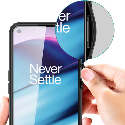 Shield Frosted Acrylic Back Shock Proof Case Cover for OnePlus Nord CE (5G) / One Plus Nord CE (5G) (Black)