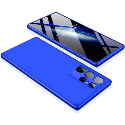 Double Dip Full 360 Protection Back Case Cover for Samsung Galaxy S22 Ultra (Blue)