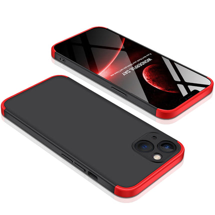 Double Dip Full 360 Protection Back Case Cover for Apple iPhone 13 (6.1) (Red,Black)
