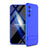 Mobizang Double Dip Full 360 Protection Back Case Cover With Stand for Samsung Galaxy S23 FE (Blue)