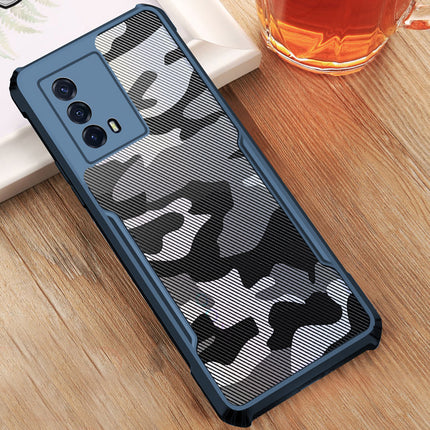 Beetle Camouflage for Vivo IQOO Z5  (5G) Back Case, [Military Grade Protection] Shock Proof Slim Hybrid Bumper Cover (Blue)