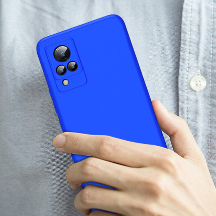 Double Dip Full 360 Protection Back Case Cover for Vivo V21 (Blue)