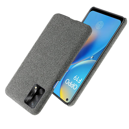 Woven Soft Fabric Case for Oppo F19 Back Cover, Shock Protection Slim Hard Anti Slip Back Cover (Grey)