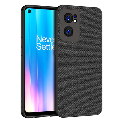 Soft Fabric Hybrid Protective Back Case Cover for OnePlus Nord CE 2 (5G) (Black)