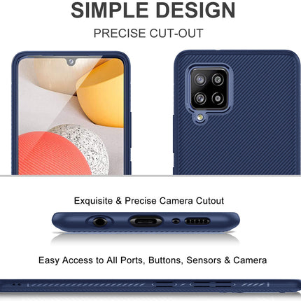 Twill TPU Shock Proof Soft Flexible Back Case Cover for Samsung Galaxy M42 (5G) (Blue)