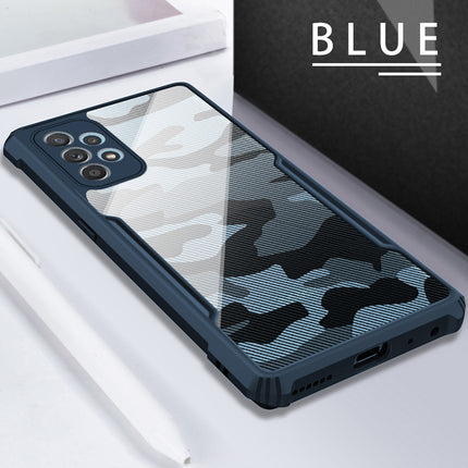 Beetle Camouflage for Samsung Galaxy M32 (5G) Back Case, [Military Grade Protection] Shock Proof Slim Hybrid Bumper Cover (Blue)