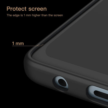 Tux Back Case For Samsung Galaxy A51 , Slim Leather Case with Soft Edge Shockproof Back Cover (Blue)