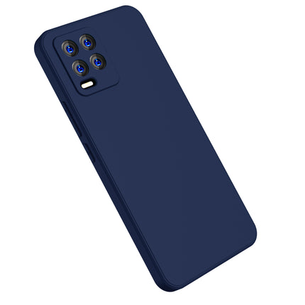 Matte Lens Protective Back Cover for Realme 8 Pro / Realme 8 (4G) , Slim Silicone with Soft Lining Shockproof Flexible Full Body Bumper Case , Blue
