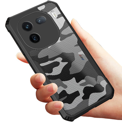 Mobizang Beetle Camouflage Back Cover for IQOO 12 | [Military Grade Protection] Shock Proof Slim Hybrid Bumper Case (Black)