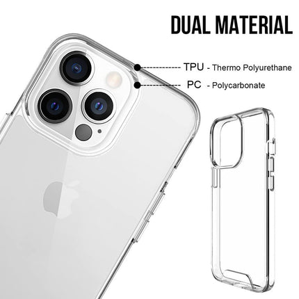 Space Case for Apple iPhone 13 PRO MAX (6.7) Back Cover, [Military Grade Protection] Shock Proof Acrylic Back Slim Hybrid Bumper Cover