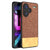 Mobizang Soft Fabric & Leather Hybrid Protective Back Cover for Redmi Note 13 PRO PLUS | Shockproof Slim Hard Anti Slip Back Case (Brown)