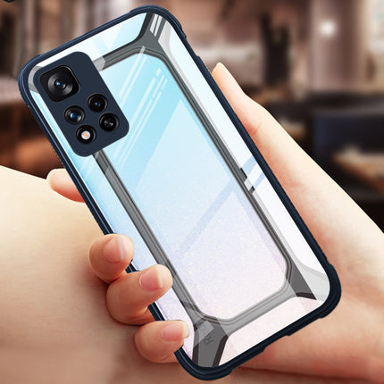 Unicorn for Xiaomi 11i HyperCharge Clear Back Case, [Military Grade Protection] Shock Proof Slim Hybrid Bumper Cover (Blue)