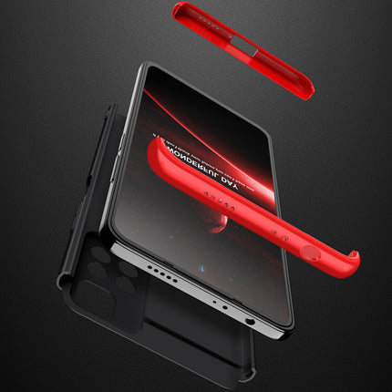 Double Dip Full 360 Protection Back Case Cover for Xiaomi 11i HyperCharge (Red , Black)