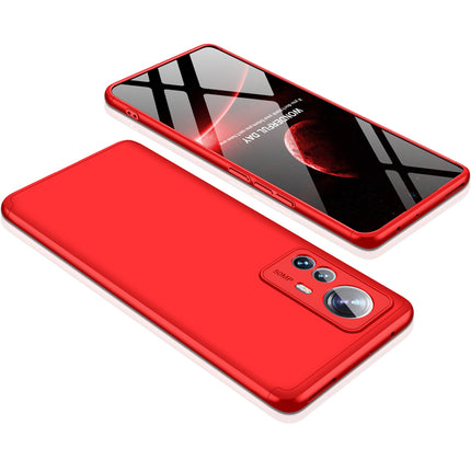 Double Dip Full 360 Protection Back Case Cover for Xiaomi 12 Pro (5G) (Red)