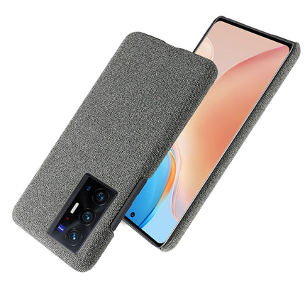 Woven Soft Fabric Case for Vivo X70 PRO Back Cover, Shock Protection Slim Hard Anti Slip Back Cover (Grey)