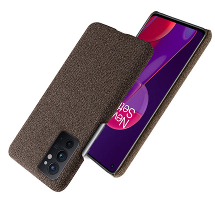 Woven Soft Fabric Case for OnePlus 9RT Back Cover, Shock Protection Slim Hard Anti Slip Back Cover (Brown)