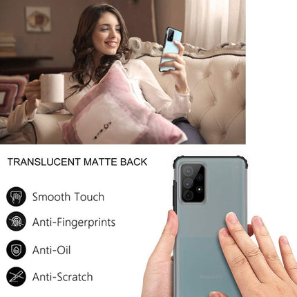 Shield Frosted Acrylic Back Shock Proof Case Cover for Samsung Galaxy A33 (5G) (Black)
