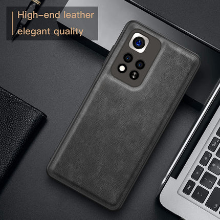 Tux Back Case For Xiaomi 11i / 11i HyperCharge , Slim Leather Case with Soft Edge Shockproof Back Cover (Black)