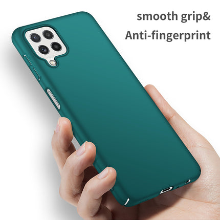 Silk Smooth Finish [Full Coverage] All Sides Protection Slim Back Case Cover for Samsung Galaxy A22 (4G) (Green)