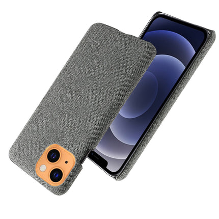 Woven Soft Fabric Case for Apple iPhone 13 MIni Back Cover, Shock Protection Slim Hard Anti Slip Back Cover (Grey)