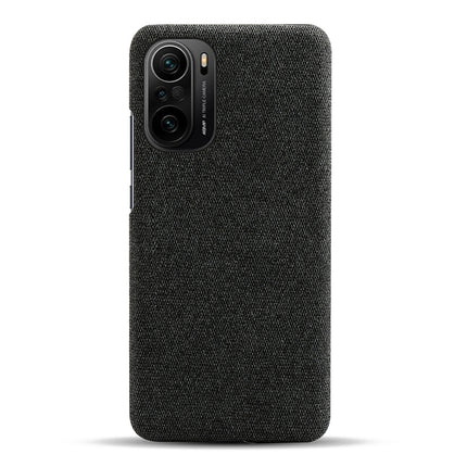 Woven Soft Fabric Case for Xiaomi Mi 11X / 11X Pro Back Cover, Shock Protection Slim Hard Anti Slip Back Cover (Black)
