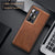 Tux Back Case For Vivo X70 Pro Plus , Slim Leather Case with Soft Edge Shockproof Back Cover (Brown)